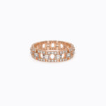 Round And Baguette Cut Lab Grown Diamond Eternity Wedding band - Image 11