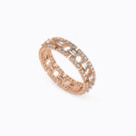 Round And Baguette Cut Lab Grown Diamond Eternity Wedding band - Image 13