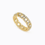 Round And Baguette Cut Lab Grown Diamond Eternity Wedding band - Image 8