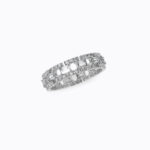 Round And Baguette Cut Lab Grown Diamond Eternity Wedding band - Image 2