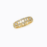 Round And Baguette Cut Lab Grown Diamond Eternity Wedding band - Image 7