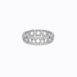 Round And Baguette Cut Lab Grown Diamond Eternity Wedding band
