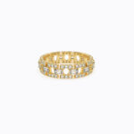 Round And Baguette Cut Lab Grown Diamond Eternity Wedding band - Image 6