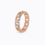 Round And Baguette Cut Lab Grown Diamond Eternity Wedding band - Image 14