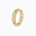 Round And Baguette Cut Lab Grown Diamond Eternity Wedding band - Image 9